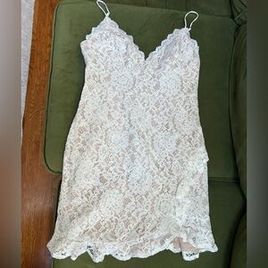 Hello Molly White Lace Mini Dress